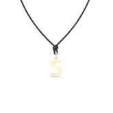 14K yellow gold Letter S pendant